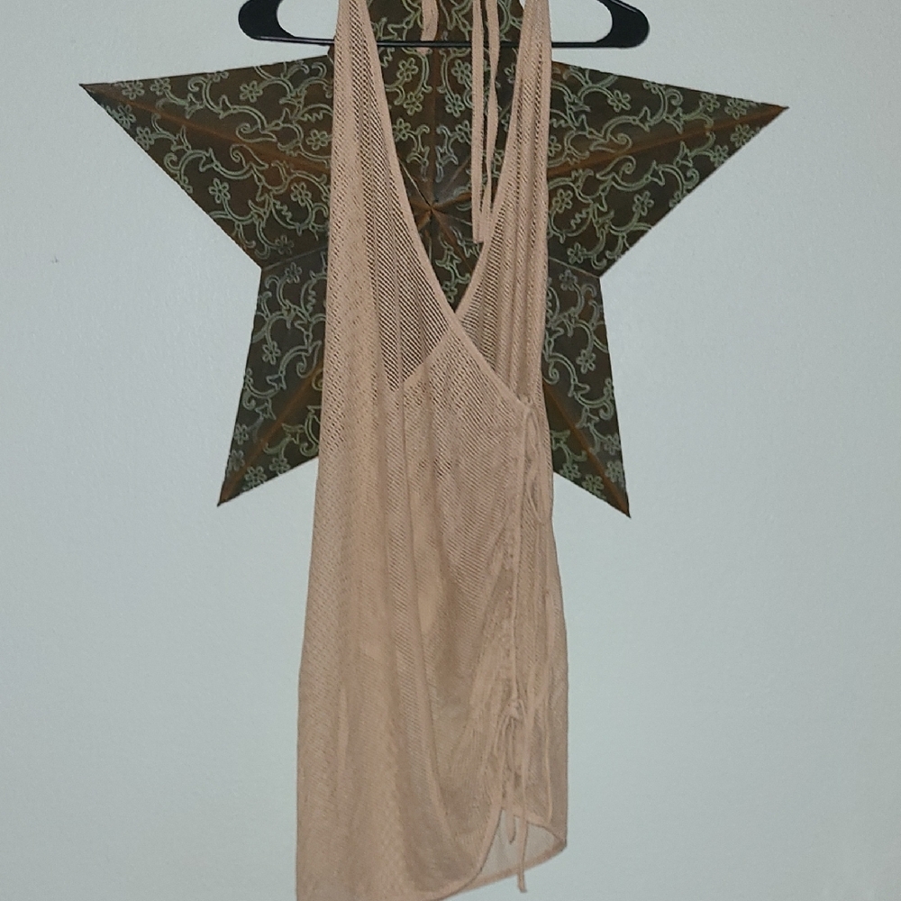 Tan Mesh Cover-Up